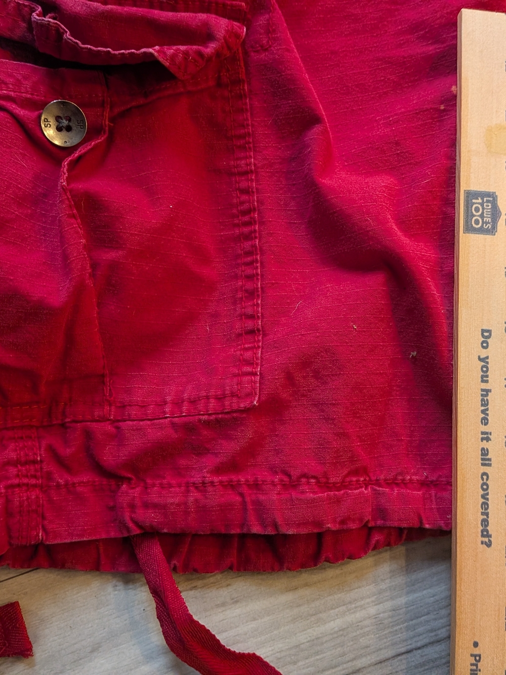 Southpole Men’s Red Cargo Shorts Size 32 Streetwear Y2K Skater Utility - Picture 6 of 10